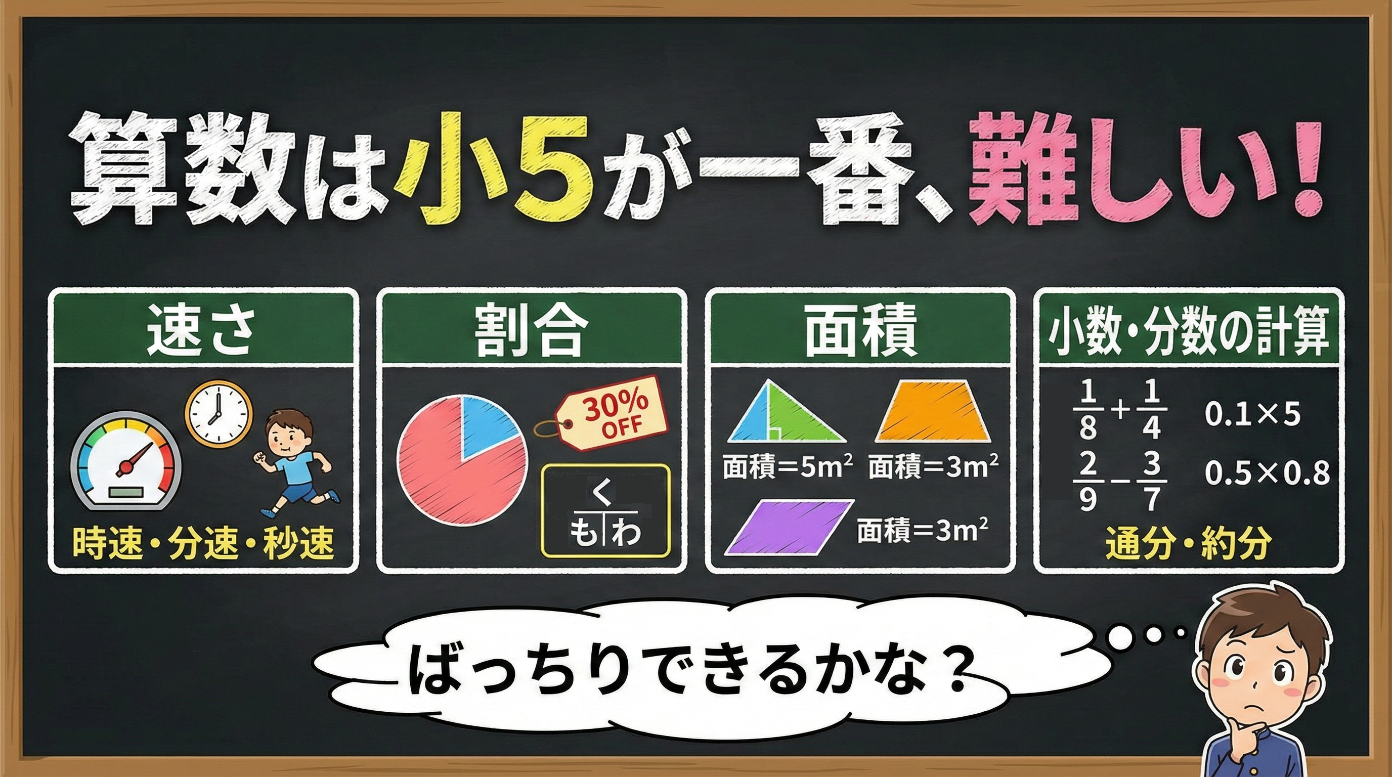 Instagram「小５算数が一番つまずきやすい、冬休みに解決しよう」